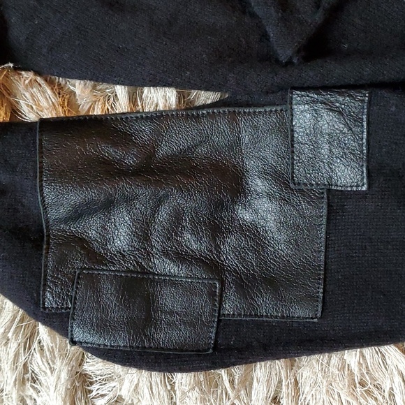Zadig & Voltaire Daphnee wool cashmere leather patch cardigan - Picture 7 of 12